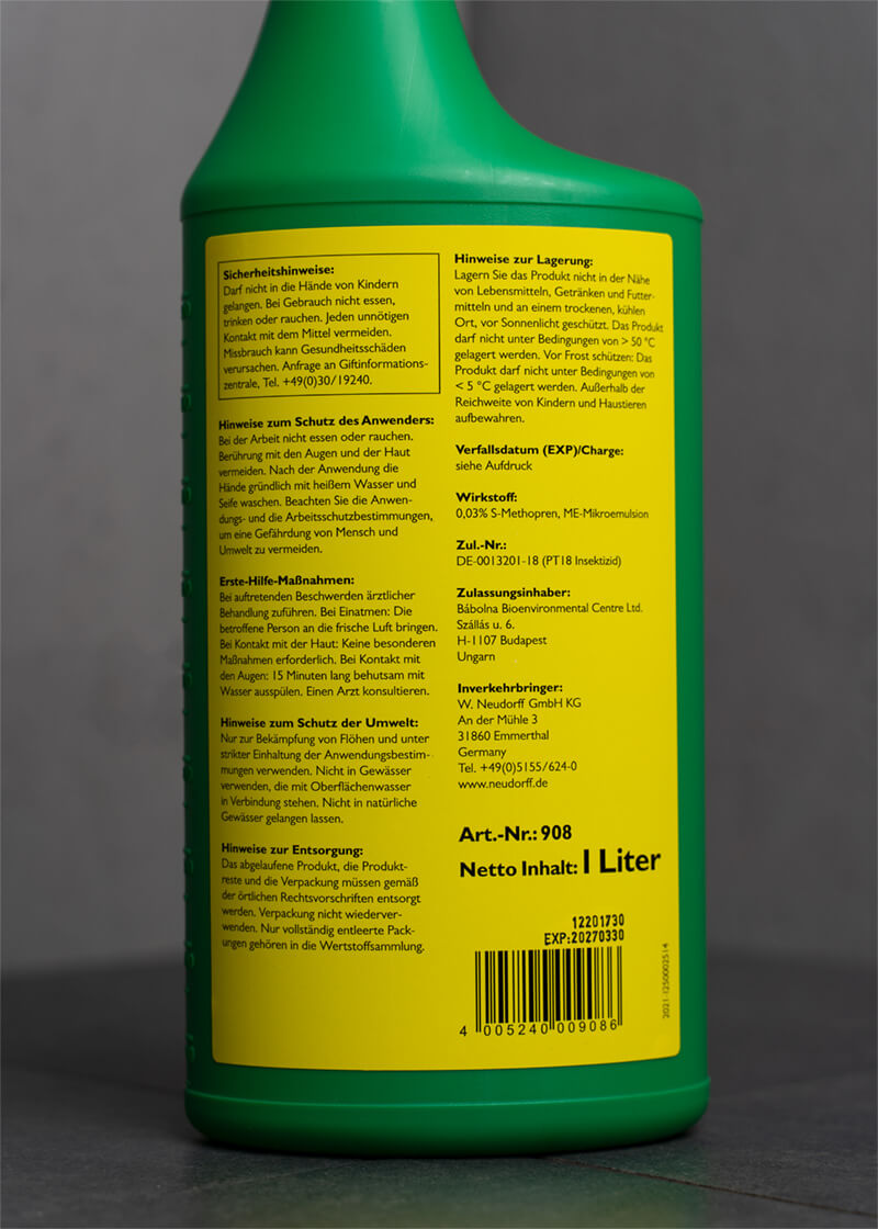 Anti-Flohspray, 1 Liter zur Flohbekämpfung